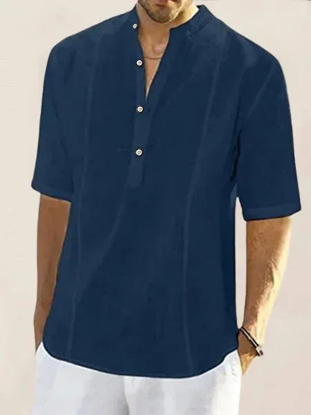 Mens Basic Series Half Sleeve Plus Size Shirts