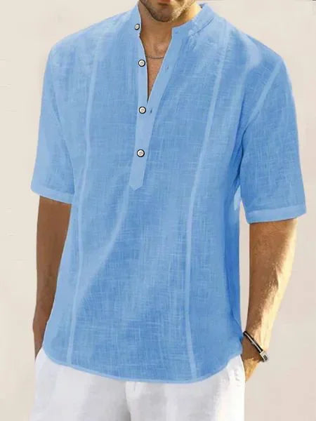 Mens Basic Series Half Sleeve Plus Size Shirts