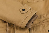 Men's Outdoor Casual Loose Stand Collar Hooded Cotton Jacket