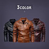 Espnman Men's Leather Jacket