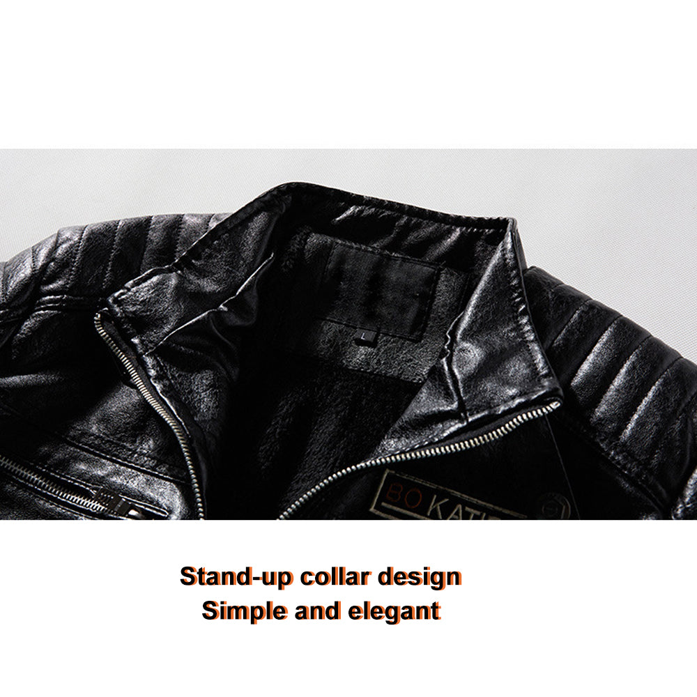 Espnman Men's Leather Jacket