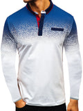 Printed Long Sleeve Polo T-Shirts