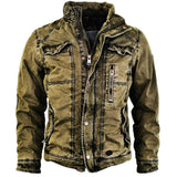 Mens Jacket Retro Washed Warm Jacket