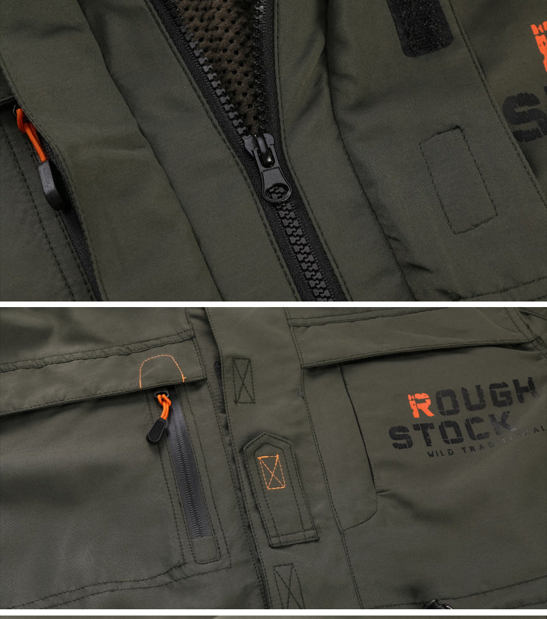 Men's Outdoor Mid-length Waterproof Hooded Jacket (Plus Fleece)