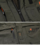 Men's Outdoor Mid-length Waterproof Hooded Jacket (Plus Fleece)