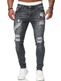 Five-color Ripped Casual Jeans