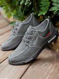Men's Casual Breathable Simple Lace-Up Denim Canvas Shoes