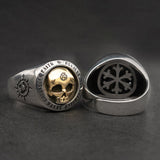 925 Silver Skull Ring Punk Open Ring
