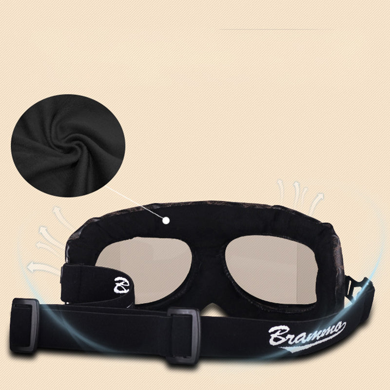 Espnman Retro Motorcycle Goggles with Adjustable Strap