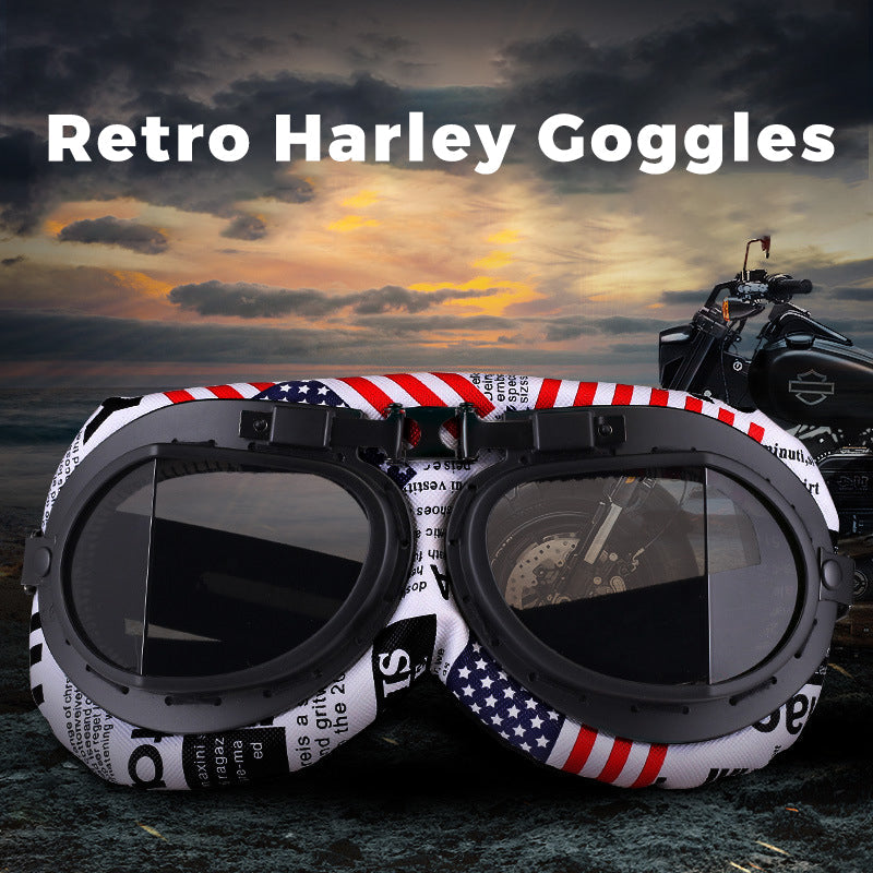 Espnman Retro Motorcycle Goggles with Adjustable Strap