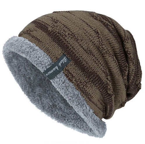 Men's Outdoor Warm Fleece Knitted Beanie