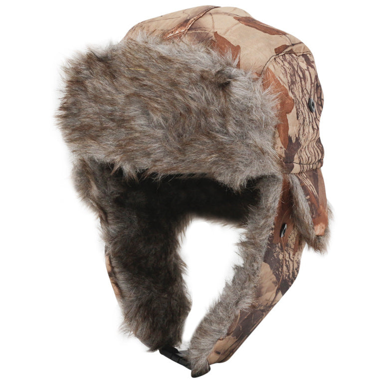 Men's Outdoor Camouflage Windproof Warm Fleece Ear Protection Hat