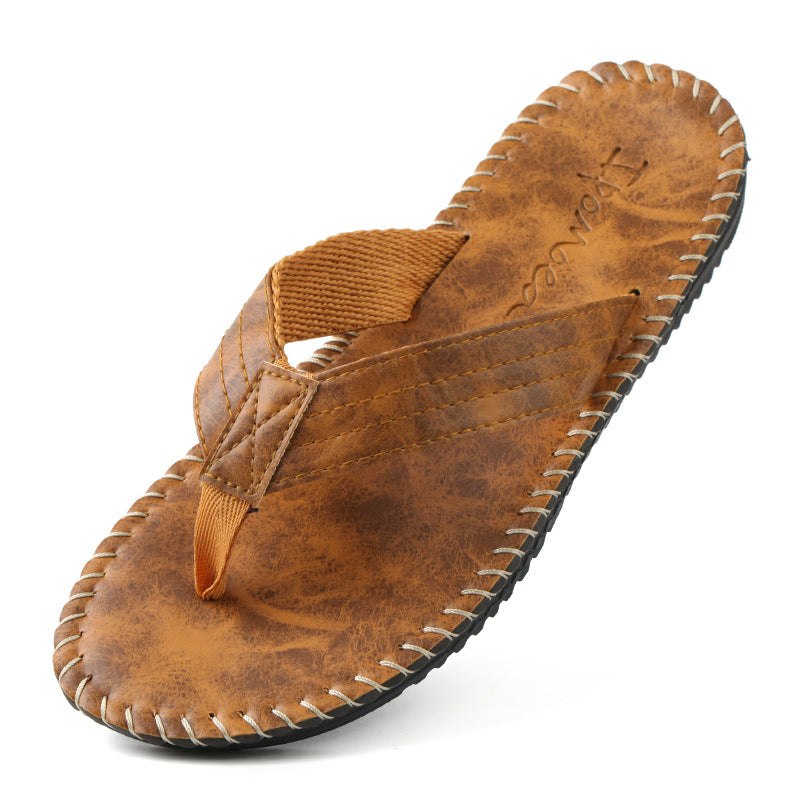 Men's Casual Flat Heel Non-slip Platform Flip-Flops