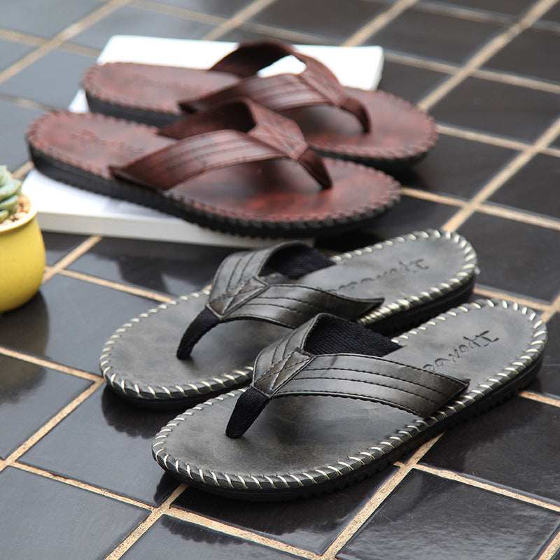 Men's Casual Flat Heel Non-slip Platform Flip-Flops