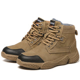 Men's Outdoor Fleece Warm Non-slip Wear-resistant Puncture-resistant Work Boots