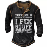 I Fix Stuff And I Know Things Men's Letter Print Hoodie