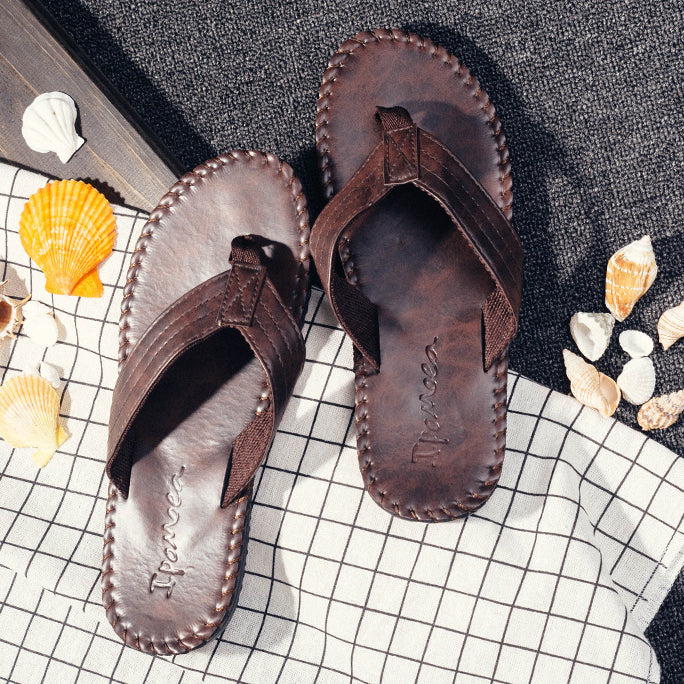 Men's Casual Flat Heel Non-slip Platform Flip-Flops