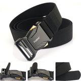 Men's Tactical Quick Release Buckle Stretch Nylon Braided Belt