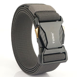 Men's Tactical Quick Release Buckle Stretch Nylon Braided Belt