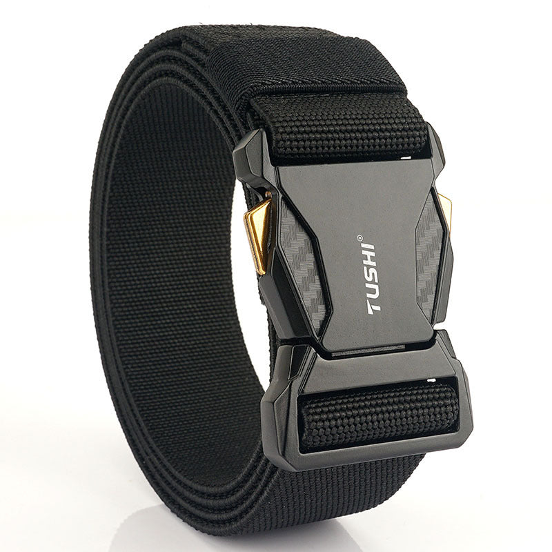 Men's Tactical Quick Release Buckle Stretch Nylon Braided Belt