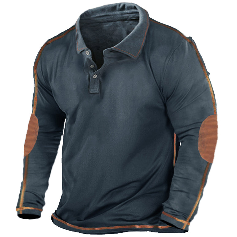 Men's Outdoor Long Sleeve Tactical Polo T-Shirt