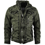Mens Jacket Retro Washed Warm Jacket