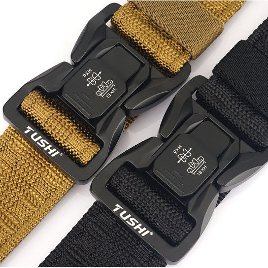 Men's Outdoor Commuter Buckle Fast Dry Nylon Tactical Belt