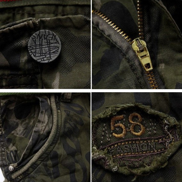 Men's Outdoor Multi-pocket Loose Camo Cargo Shorts