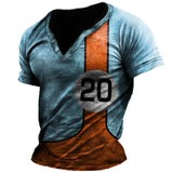 Mens Vintage Racing Stripes Retro T-Shirt
