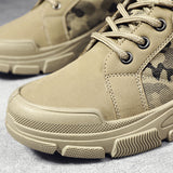 Men's Casual Camouflage Martin Boots Vintage Military Boots