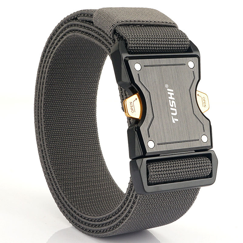 Men's Outdoor Nylon Quick Dry Aluminum Alloy Buckle Tactical Belt