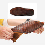 Men's Soft Sole Soft Leather Breathable Light Casual Driving Shoes
