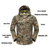 G8 Soft Shell Tactical Jacket Military Fleece Hooded Coat