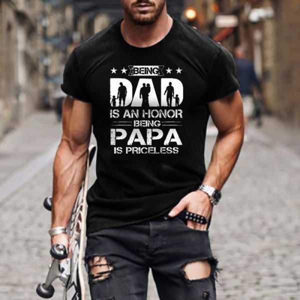 Papa Men's Cotton Short Sleeve T-Shirt