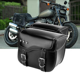 2 Pack Motorcycle PU Leather Saddlebags