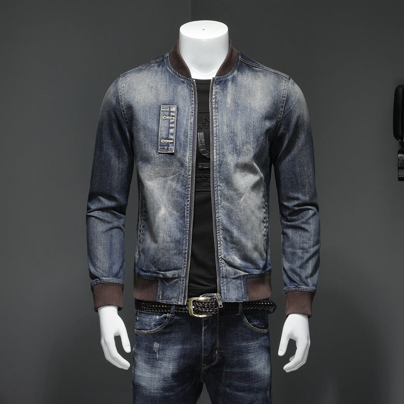 Men's Casual Distressed Denim Jacket