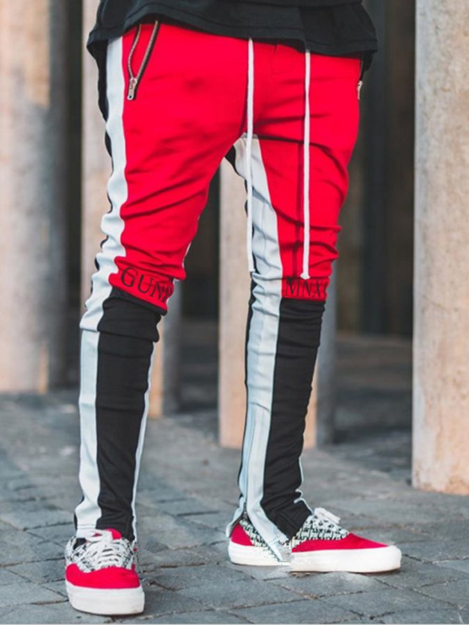 Fashion Casual Paneled Pants