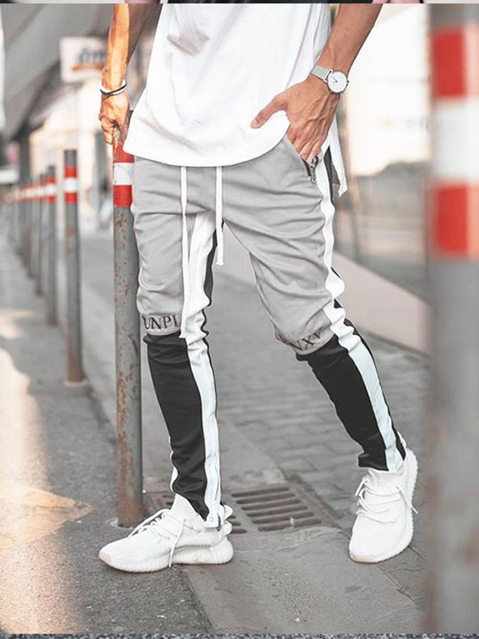 Fashion Casual Paneled Pants