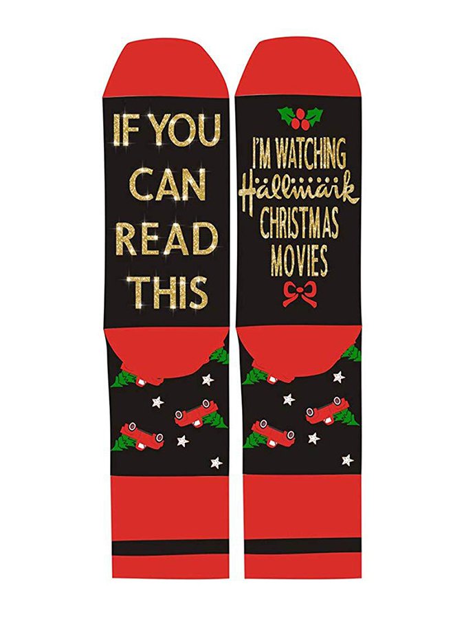 I'm Watching Christmas Movies Socks