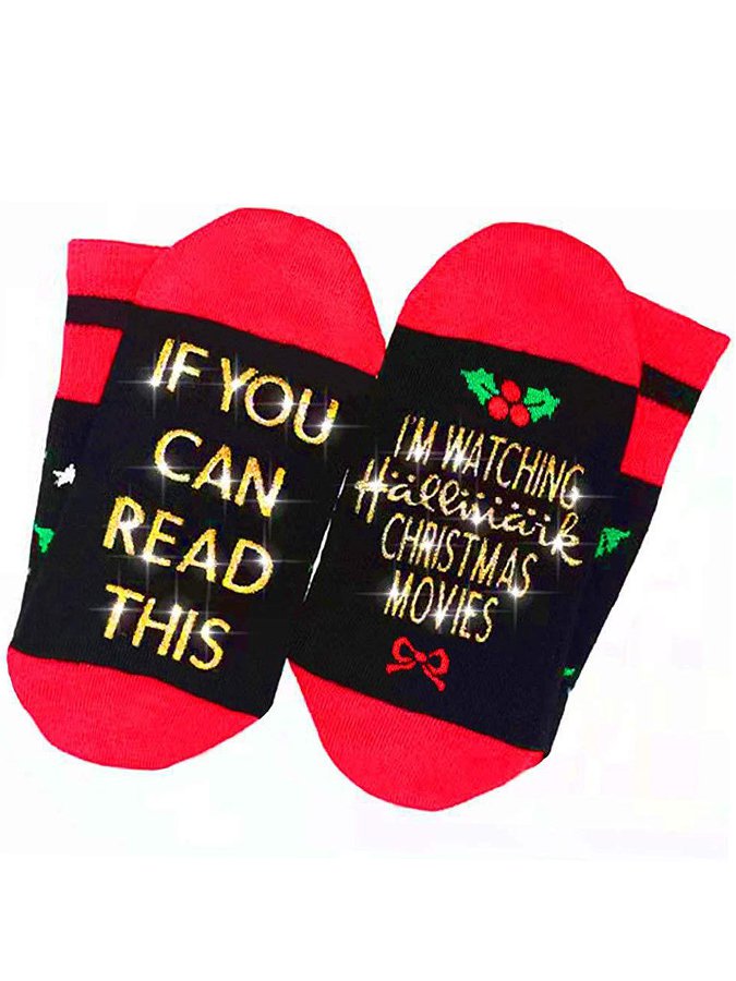 I'm Watching Christmas Movies Socks