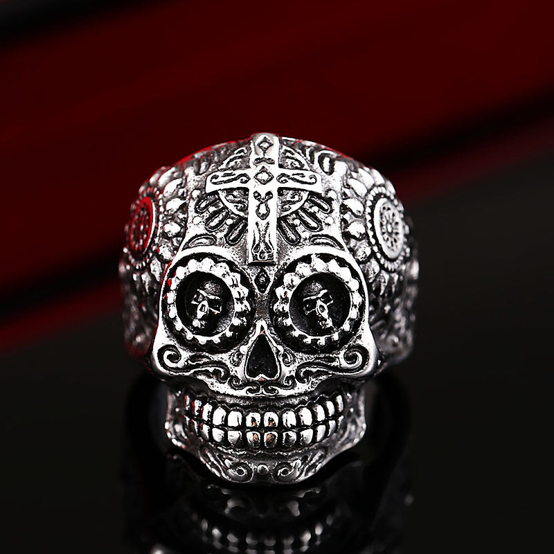 Sugar Skull Ring - Stainless Steel