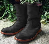 Western Vintage Square Head Soft Leather Boots
