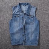Men's Plus Size Denim Vest