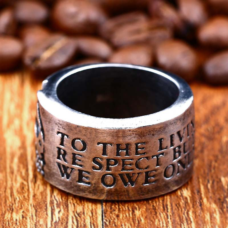 Half Face Skull Band Ring