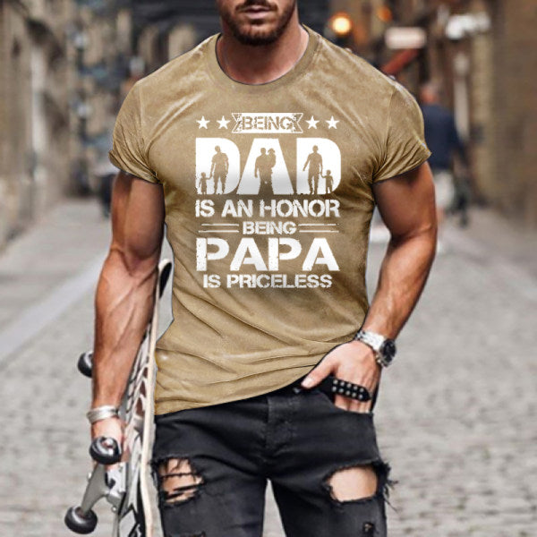 Papa Men's Cotton Short Sleeve T-Shirt