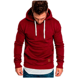 Men's Outdoor Fleece Hoodie Long Sleeve Casual Sweatshirt