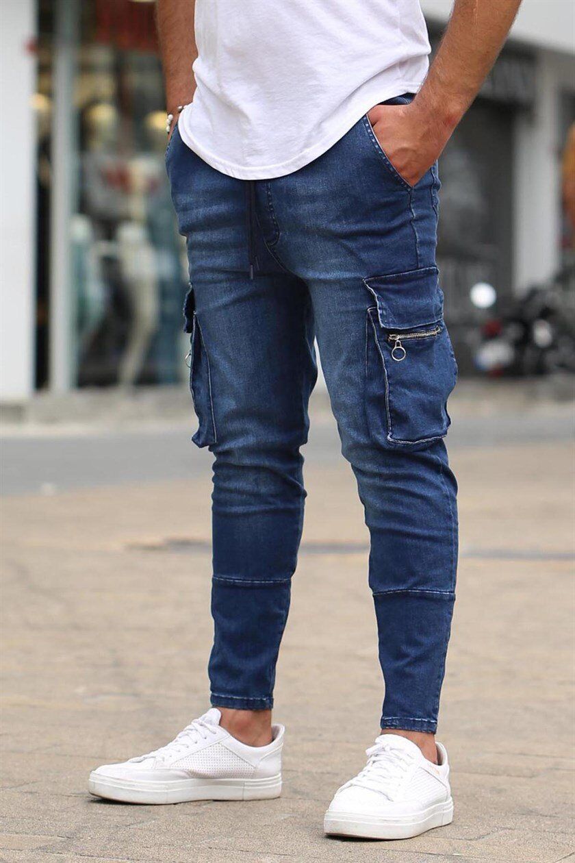 Men's Denim Durable Multi-Pocket Work Pants
