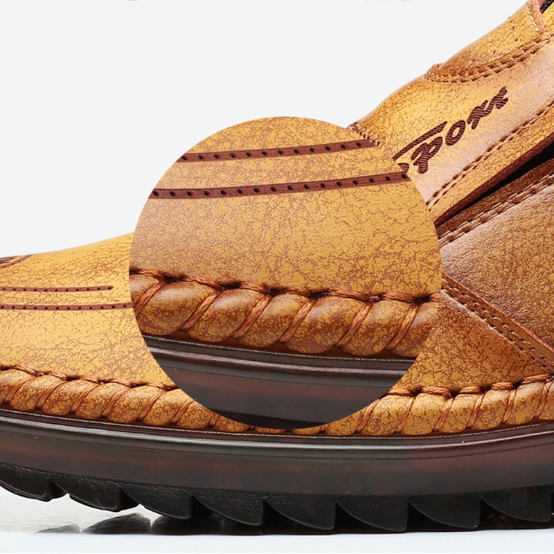Men's Soft Sole Soft Leather Breathable Light Casual Driving Shoes
