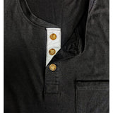 Men's Button Half Open Collar Henley T-Shirt