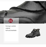 Men's Soft And Breathable Mid-high Anti-skid Retro Boots Tooling Shoes